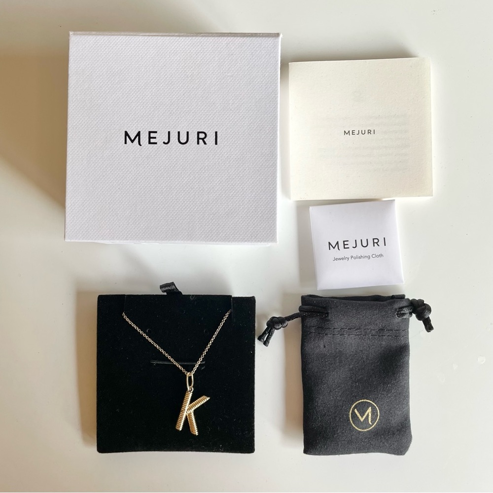 Mejuri Bold Letter K Pendant Necklace